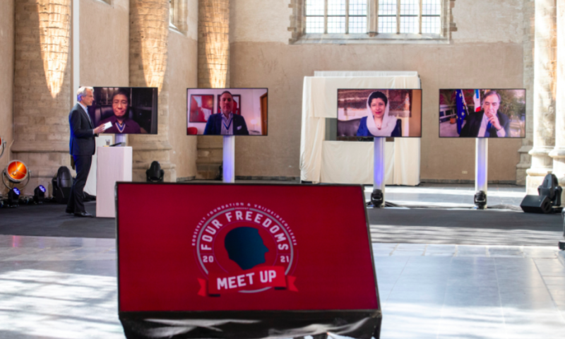 Kijkers uit 27 landen voor de Four Freedoms Meet-up